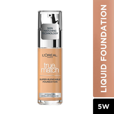 L'OREAL PARIS True Match Super Blendable Liquid Foundation With Matte, Natural Finish (Golden Sand 5D5W, 30Ml) Matte & Natural Finish - Full, Oily